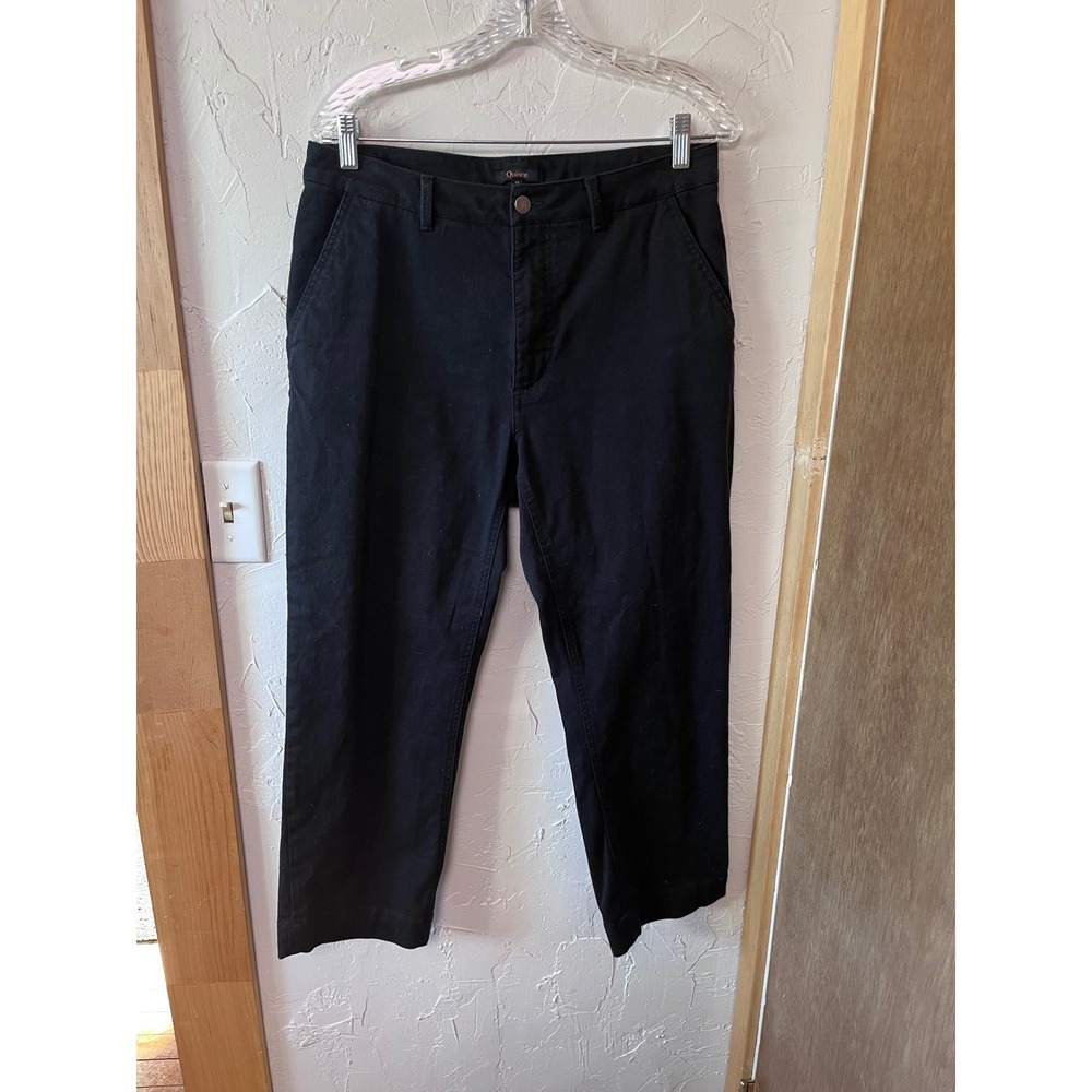 Quince Black Cropped Ankle Pants